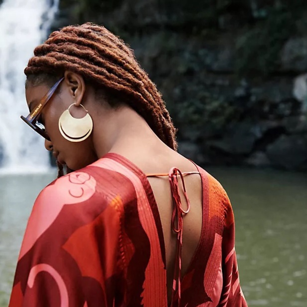 NEW Anthropologie Scratch Metal Earrings